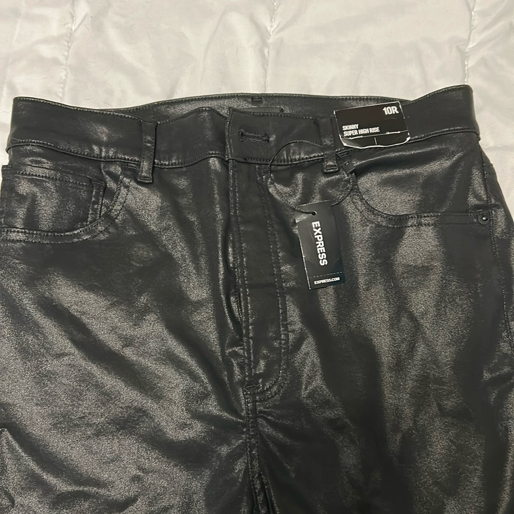 Size 10R leather express jeans